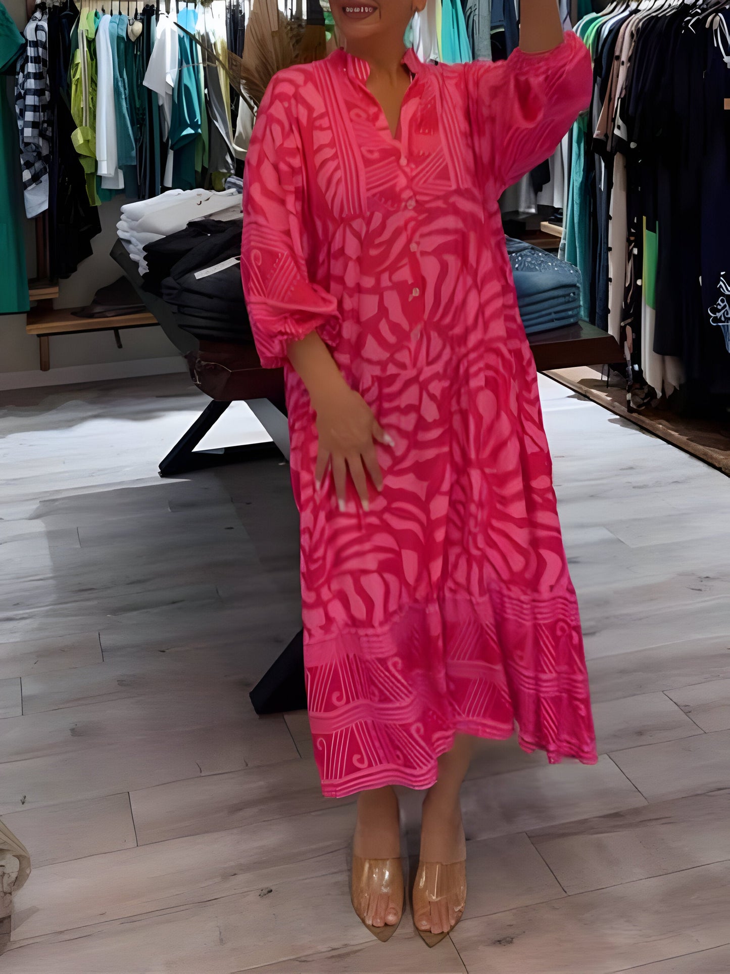 LunaChic – Jurk met Artistieke Print