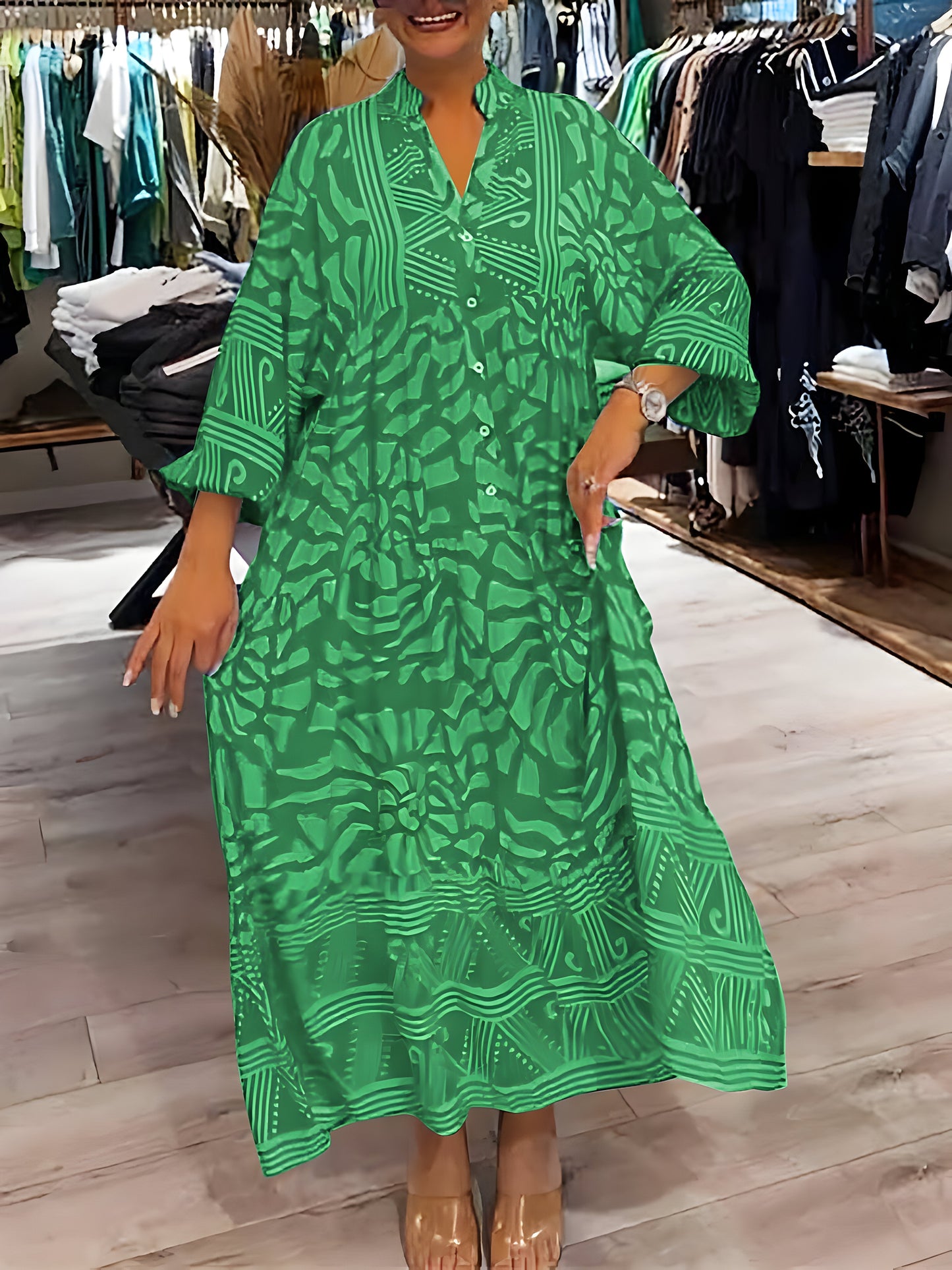 LunaChic – Jurk met Artistieke Print