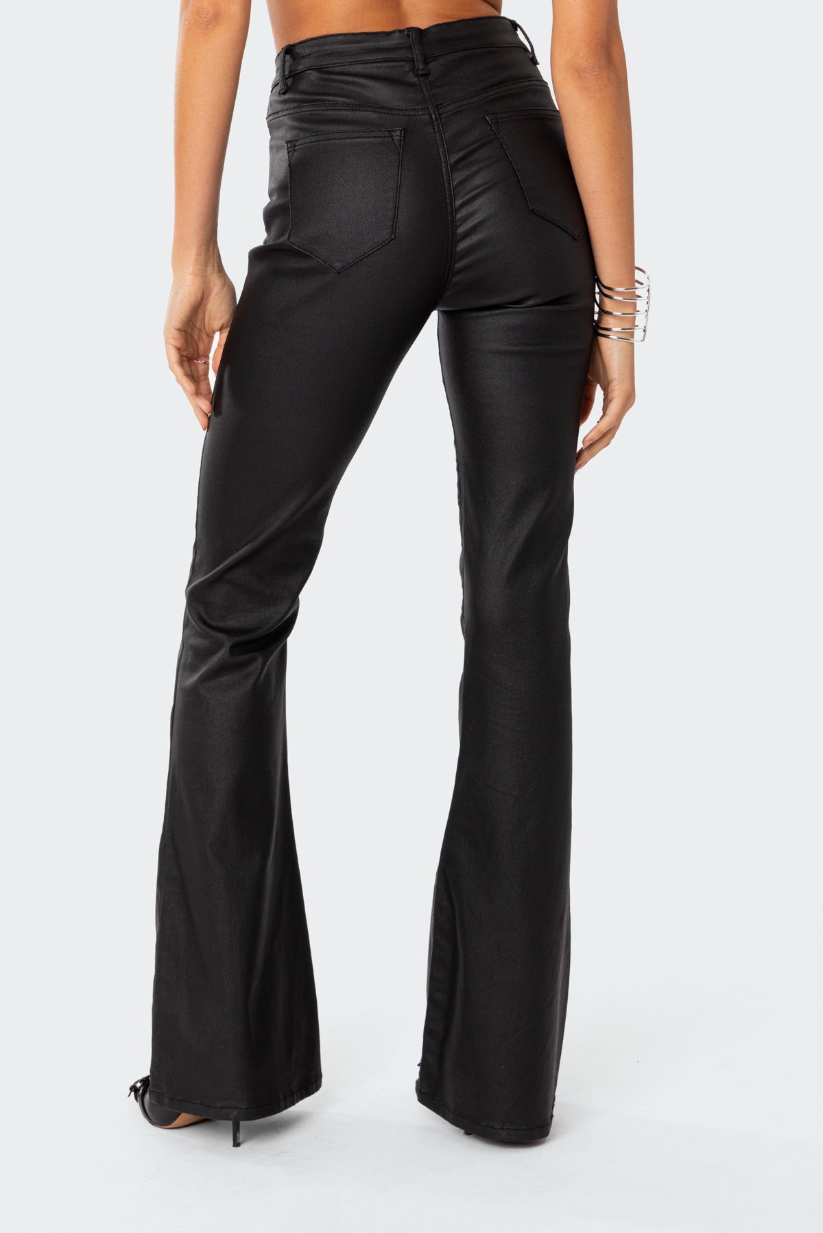Lisa | Skinny Fit Leren Flare Jeans