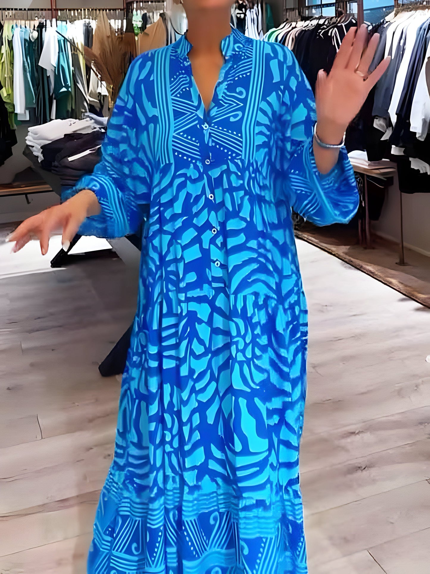 LunaChic – Jurk met Artistieke Print