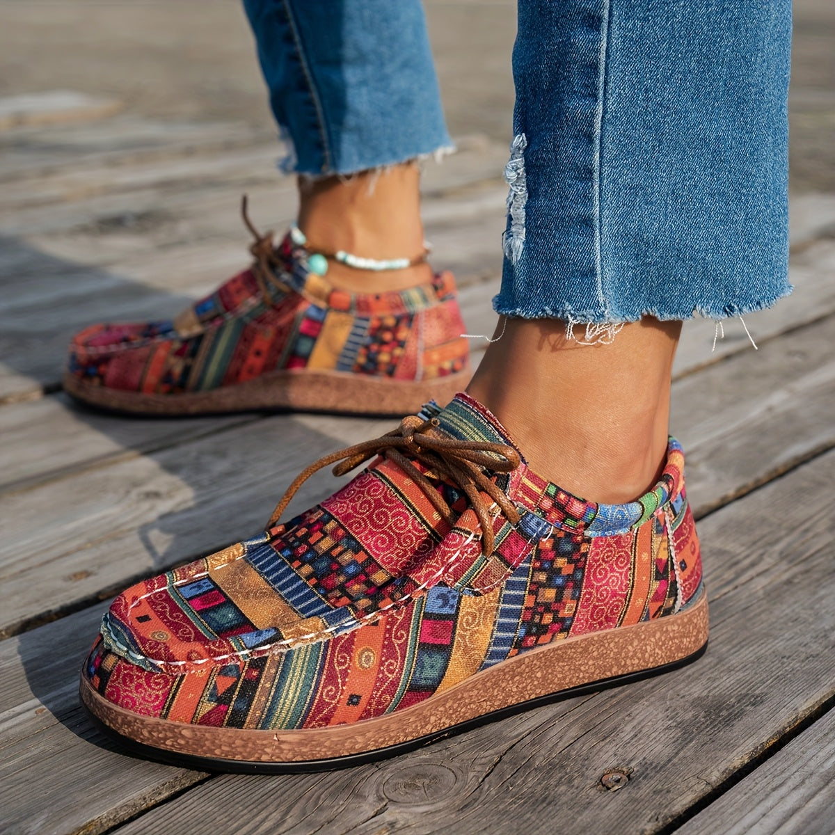 Lunachic | Kleurrijke Retro Damesschoenen