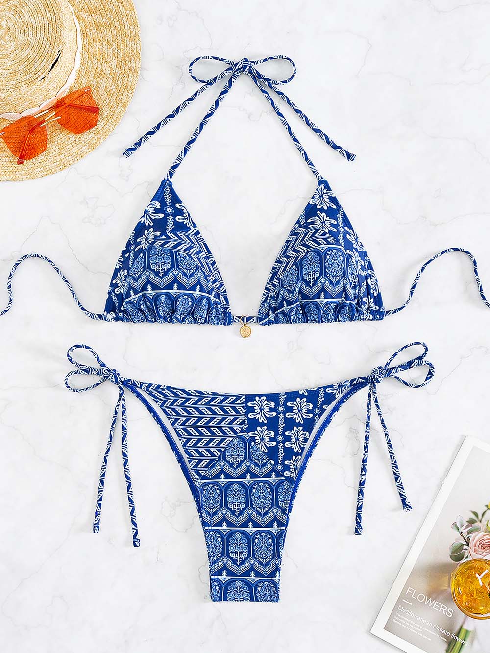 Farfalah | Trendy Triangel Bikini met Boho Print