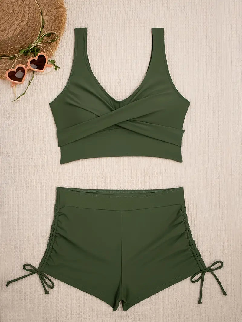 Julissa | Verfijnde Groene Bikini Set