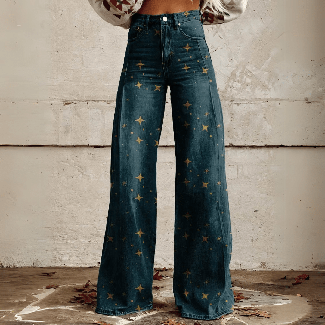 Angelina | Boho Vintage Flared Jeans